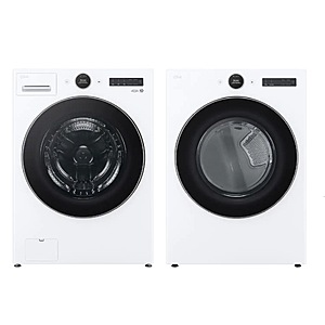 Package - LG - 4.5 Cu. Ft. High-Efficiency Stackable Smart Front Load Washer with Steam and TurboWash 360 and 7.4 Cu. Ft. Stackable Smart Electric Dryer $1499.98 Bestbuy.com