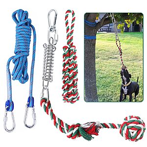 HOPET Dog Outdoor Bungee Hanging Tether Tug of War Toy (Blue) $10.17 + Free Shipping w/ Prime or on $35+
