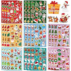 [AC] $3.23* | 24-Sheets Hshfamily Kids' Christmas Stickers (480 Stickers) at Amazon
