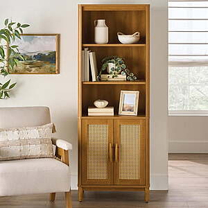 Better Homes & Gardens Springwood Bookcase w/ Doors (Light Honey) $78.68 + Free Shipping