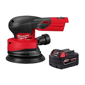 Milwaukee M18 18V Lith-Ion Brushless Cordless FUEL 5 in. Random Orbit Sander w/ (1) 5.0 Ah Battery $179