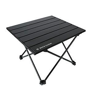 ROCK CLOUD Portable Ultralight Aluminum Outdoor Folding Table, Black - $13.99