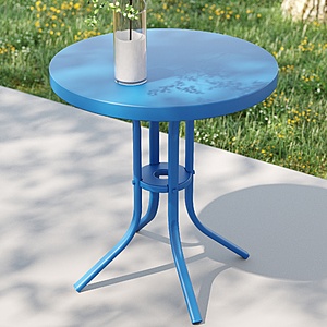 $25.92 LOWES ACEGOSES patio table Round Outdoor Coffee Table 16.9-in W x 16.9-in L