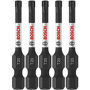 $3.83* | 5-Pack Bosch 2 In. Torx #20 Impact Tough Screwdriving Power Bits (ITT20205) at Amazon