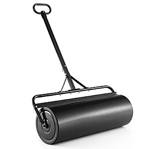 COSTWAY Lawn Roller Push/Tow Behind a Tractor Sod Drum Roller for Garden Yard Park Farm (Black, 39"X12"X54") $78.99