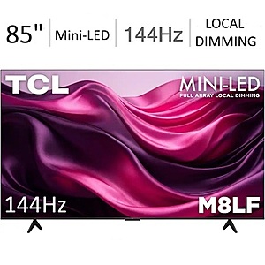 TCL 85" M8LF Series 144Hz Mini-LED 4K UHD Smart TV (2026) @ Best Buy $899.99