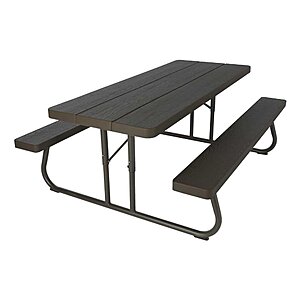 Lifetime 60105 Wood Grain Picnic Table and Benches, 6 Feet $188.74