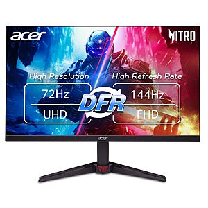 $159.99: Acer Nitro 27in 4K 3840x2160 IPS 72Hz DFR 144Hz Gaming Monitor VG270K L1 at Amazon