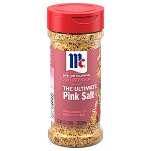$9.43: [S&S]6 Pack 6.5 oz McCormick Himalayan Pink Salt with Black Pepper and Garlic All Purpose Seasoning at Amazon