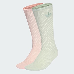 adidas women CROCHET CREW SOCKS 2 PAIRS $8 + Free Shipping