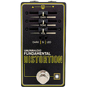 Walrus Audio Fundamental Series guitar Distortion Effects Pedal - Black $50