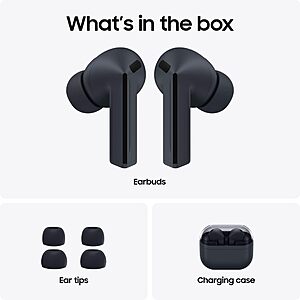 Samsung Galaxy Buds 3 FE (2025) True Wireless Bluetooth Earbuds, Black $58.82