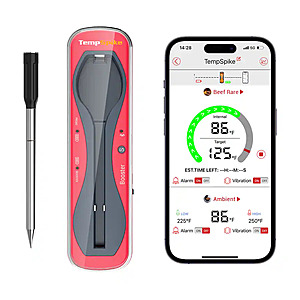 ThermoPro - TempSpike Bluetooth Smart Food/Meat Thermometer - Red/Black - 24.99 + FS $24.99