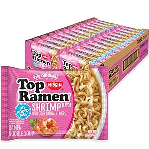 [SnS] $6.84* | 24-Pack 3-Oz NISSIN Top Ramen Noodle Soup (Shrimp) at Amazon