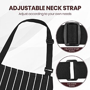 $8.09 ac AMAZON Serrenf 2 Pack Bib Apron with pockets for Grilling/Cooking