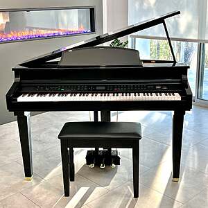 Artesia Pro A3 High Gloss Ebony Micro Grand Piano $1599.99 delivery included Costco.com