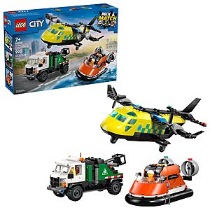 990-Pc LEGO City: Airplane, Service Truck, & Hovercraft Mix & Match Remix (60505) $56.13 + Free Shipping