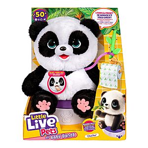 $12.73: Little Live Pets My Baby Panda Toys ChuChu Plush, Interactive Electronic Pet