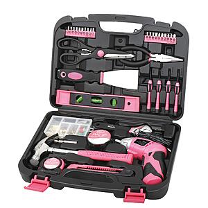 Apollo Tools 135 Piece Household Tool Set, Pink DT0773N1 $38.19