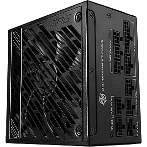 1250W MSI MPG A1250GS PCIE5 II Fully Modular 80+ Gold ATX 3.1 Gaming Power Supply (Black) $139.99 + Free Shipping