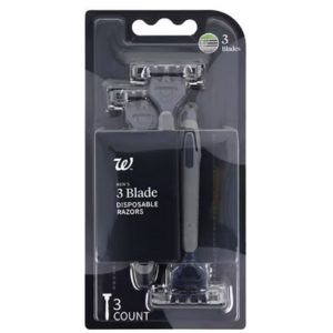 3-Ct Men's/Women's Walgreens 3-Blade Disposable Razors - 2 for $2.68 + Earn $2 WG Cash