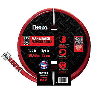 $39.99: Flexon 5/8 in x 100 ft Farm and Ranch Garden Hose