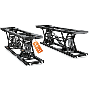 VEVOR Car Lift, 7,000 LBS Capacity Portable Car Lift, with Extended-Length Plates, 26.8" Max. Height, Heavy-duty Carbon Steel Truck Lift with 120V $1294.48