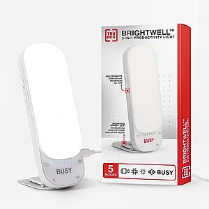 TRU RED Brightwell 5-in-1 Productivity LED Desk Light (White) $12.99