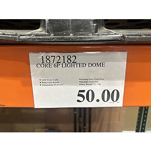 CORE 6-person Lighted Dome Tent, In-Store, YMMV $50.00