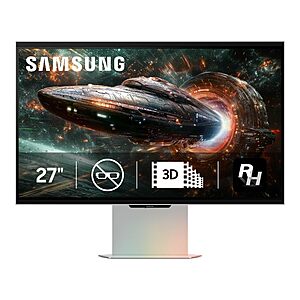 Samsung 27" Odyssey 3D (G90XF) Series 4K Gaming Monitor, 165Hz, 1ms Response Time $898.01