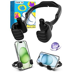 CALDEVER Thumbs Up Lazy Phone Holder Stocking Stuffer (Black) $4.99 + Free Shipping w/ Prime or on $35+