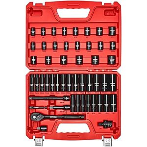 $31.49* | 50-Piece VEVOR 3/8" Drive Impact Socket Set (SAE, 5/16"-3/4" & Metric, 8-22mm) at Amazon
