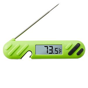 Taylor TruTemp Digital Instant Read Thermometer Meat Probe for BBQ Kitchen with Built in Bottle Opener, Green, $11.71, Amazon