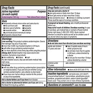 $6.78 S&S GoodSense Extra Strength Pain Relief, Acetaminophen Caplets, 500 mg, 500 Count Amazon