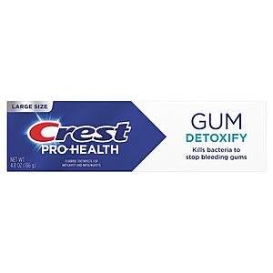$4.57 S&S Q Crest Pro-Health Gum Detoxify Deep Clean Toothpaste 4.8 oz - Anticavity, Antibacterial Flouride Toothpaste,