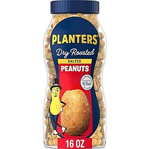 [SnS] $2.37* | 16-Oz Planters Dry Roasted Peanuts (Salted) at Amazon