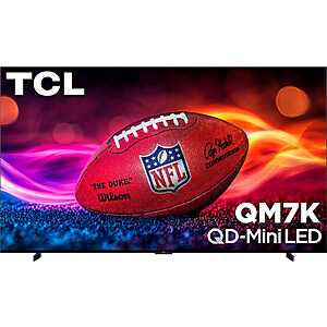 TCL - 98" Class QM7K Series 4K UHD HDR QD Mini LED Smart TV with Google TV (2025) $1899.99