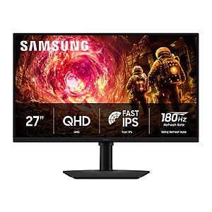Samsung 27” Odyssey G5 (G50F) 1440p 180Hz Fast IPS Panel Gaming Monitor $169.99