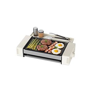 Indoor Grill and Electric Griddle (Beige or Royal Blue) - $23.99 + free ship w/ Prime