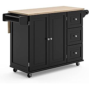 $126.99* | Homestyles Dolly Madison Mobile Kitchen Island Cart w/ Drop Leaf Bar at Amazon
