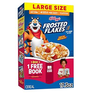 [SnS, AC] $5.92 | 2 × 17.3-Oz Kellogg's Frosted Flakes Breakfast Cereal ($2.96 each) at Amazon