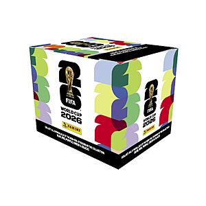 2026 Panini FIFA World Cup Sticker Collection Box – 50 Sticker Packs | Amazon Exclusive Orange Parallel | Official FIFA World Cup Trading Stickers | Collect for $20