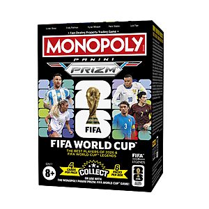 Monopoly Panini Prizm: FIFA World Cup Trading Cards Booster Box | Current Stars and Legends | 2+ Players, Ages 8+ | for $5