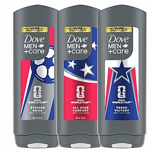 Dove Men Body & Face Wash Mixed Pack, MicroMoisture Hydration & Skin for $5.72