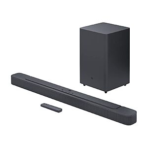 JBL Bar 2.1 Deep Bass (MK2) - 2.1 Channel soundbar with Wireless subwoofer (6.5’’), 300W Max Output, Bluetooth Enable (Black) $229.95