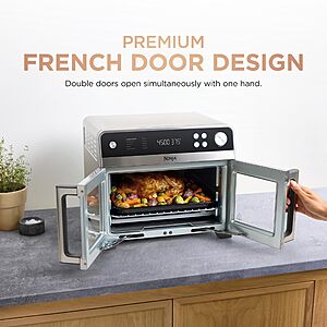 Ninja French Door Premier Air Fry Oven, 10-in-1, 20.3 Qt, Stainless, FO101 $199.95