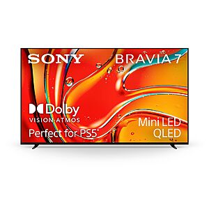 Sony 55 Inch BRAVIA 7 Mini LED QLED 4K HDR Smart Google TV (K-55XR70) $1098
