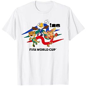 $5.60 | FIFA World CUP26 Host Country Mascots Action T-Shirt at Amazon