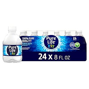 [SnS] $3.32* | 24-Pk 8-Oz Pure Life Purified Water Bottles at Amazon