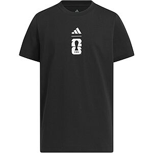 adidas Youth 2026 World Cup T-Shirt (Black or White) $6 + Free Shipping w/ Prime or on $35+